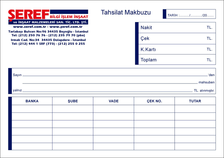 Tahsilat Makbuzu
